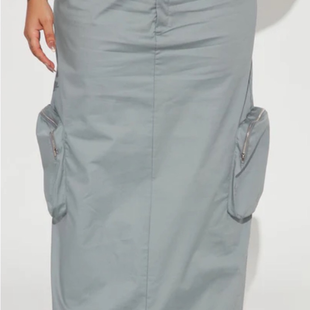 Fashion Nova Gray Maxi Skirt